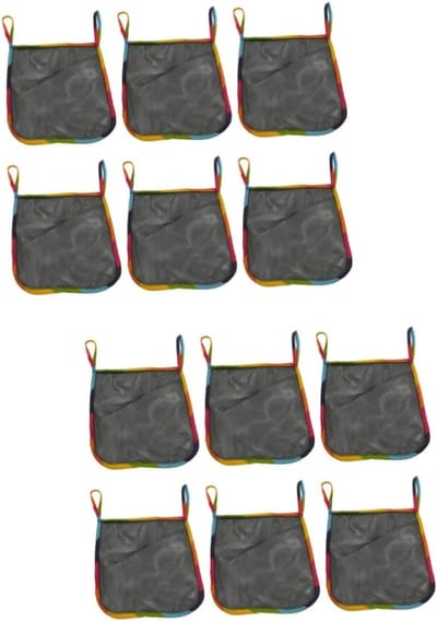Kinderwagen Organizer - Pram Tas - Baby Benodigdheden - Ademend Mesh - 12 Stuks - Zwart