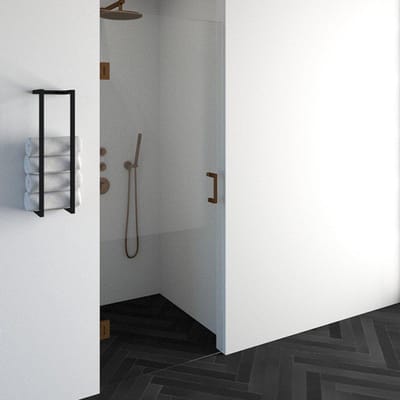 Brauer Void nisdeur helder glas 80x200 omkeerbaar incl. glascoating PVD koper geborsteld
