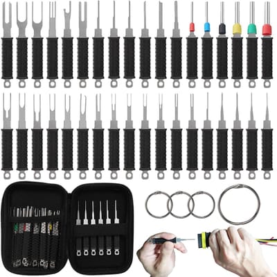 Connector Gereedschap - Pin Verwijderaar - Auto Bedrading Reparatie - 36 Delige Set - Met Opbergkoffer - Zwart