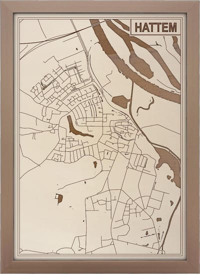 Decoratief Beeld - Houten Van Hattem - Hout - Bekroned - Bruin - 21 X 30 Cm