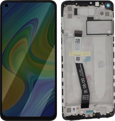 Xiaomi, Scherm + Kader voor Xiaomi Redmi Note 9 Origineel Service Pack, Grijs