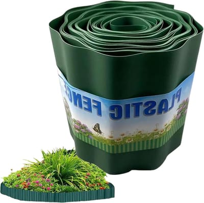 Tuinrand Afscheiding - Flexibele Kantlijn - Gazon Onderhoud - Eenvoudige Installatie - 14 x 14 cm - Veelkleurig