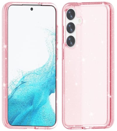 Voor Samsung Galaxy S24+ 5G Schokbestendig Terminator Glitter Poeder Telefoonhoesje (Roze)