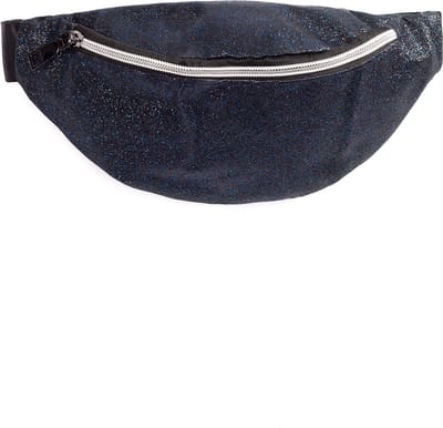 KIMU® Heuptasje Donkerblauw Glitters - Heuptas Blauw Bruin Fanny Pack - Tasje Glitter Cross Body Tas Festival