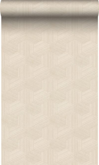 Origin Wallcoverings behang grafisch 3D motief lichtbeige - 50 x 900 cm - 347993