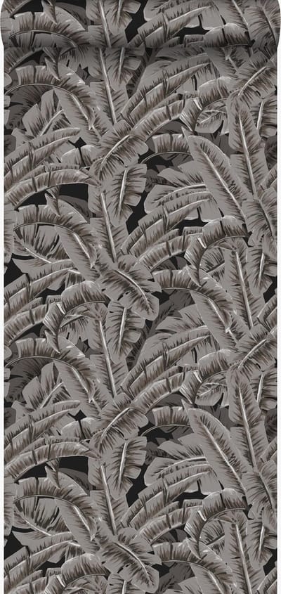 Origin Wallcoverings behang palmbladeren donkergrijs - 53 cm x 10.05 m - 347440