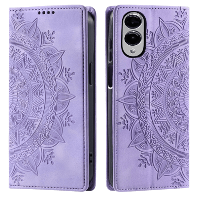 Comfycase Samsung Galaxy S25 Edge Zacht Mandala Book Hoesje Paars