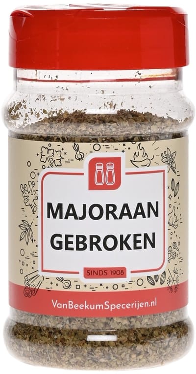 Van Beekum Specerijen - Majoraan / Marjolein Gebroken - 225 Gram (hersluitbare stazak)