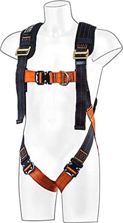 Ultra 2 Punts Harnas in Zwart/Oranje - Grootte S/M/L voor Optimale Veiligheid