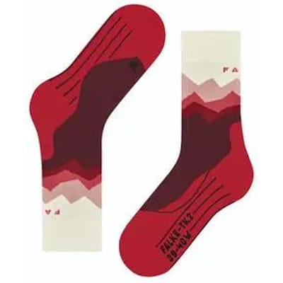 FALKE TK2 anti-blaar dik wol functioneel materiaal wandelsokken dames rood - maat 35-36