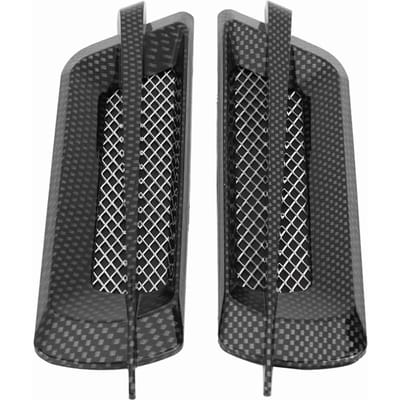 2 stuks Auto Zij      Grille Vent Net Cover Decoratieve Sticker   Zilver