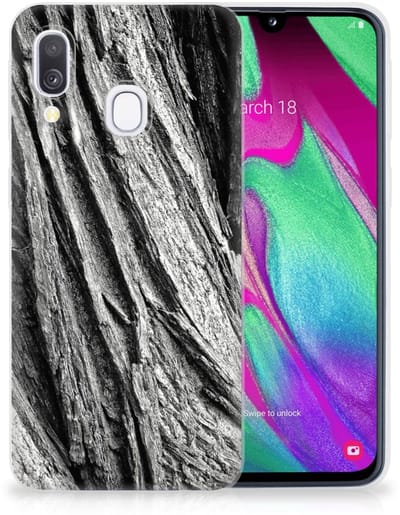 Bumper Hoesje Samsung Galaxy A40 Boomschors Grijs