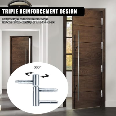 Door hinges voor houten deuren - deurwielen - interieurdeur - frameverbindingen op verzinkt staal - 2-delige boorbanden - decoratieve scharnieren - set van 2 - zilver