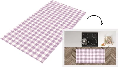 Keukenloper - Loper keuken - Pastel - Paars - Patronen - 120x60 cm - Keukenloper vinyl