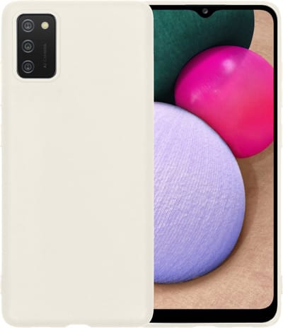 Hoesje - Geschikt voor Samsung Galaxy A03s - Sterk & Shockproof - Siliconen Case - Hoes Cover - Telefoonhoes - Wit
