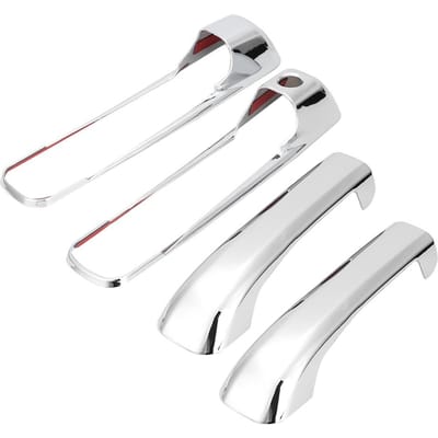 Chrome Deurklink Sierlijst Cover 2 Deurs met 1 Sleutelgat Geschikt voor Dodge Ram 1500 2009 2015 white