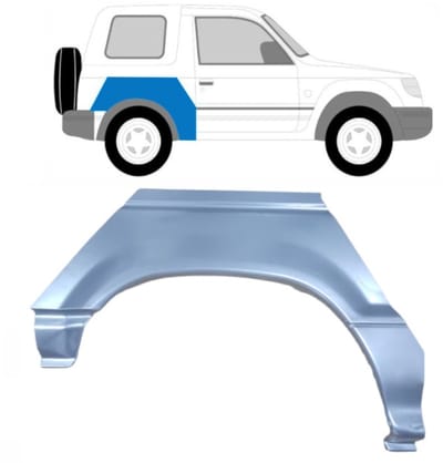 Reparatiepaneel achterspatbord voor Mitsubishi Pajero 1991-2001 / Rechts