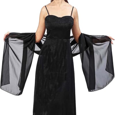 Lichte en Zachte Chiffon Sjaals en Wraps voor Bruiloften, Schouder Sjaals en Avondjurken