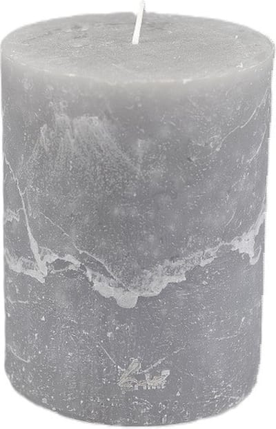 Rasteli Luz rustieke cilinder kaars (2 stuks) D10cm x H13cm - grijs - 100 branduren!