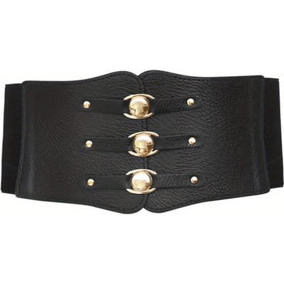 Elastische Brede Korset Riemen Voor Vrouwen Taille Plus Size Riem Vrouwelijke Jurk Tailleband Grote Stretch Cummerbunds Kleding Accessoire 1pc black