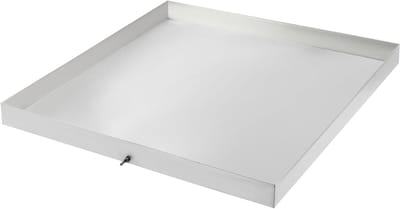 Wasmachine opvangbak - Apparaat lekbak - Vloer beschermen - Roestvrij staal - 81 x 76 cm - Zilver