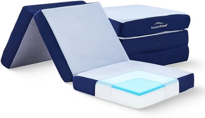 Opvouwbaar Logeermatras Traagschuim 75x195x15 cm – 3-Delig Vouwmatras met Afneembare Hoes – Compact Logeerbed voor Volwassenen