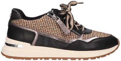 La Strada Sneaker Zwart Beige Textiel - Damesschoenen - Maat - 36