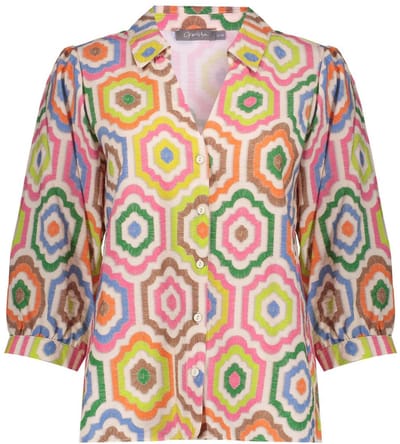 Geisha blouse print 63280-20 maat M