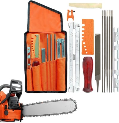 Kettingzaag Slijper - Slijp Set - Tuin Onderhoud - 14 Delig Gereedschap - 28x15x6 cm