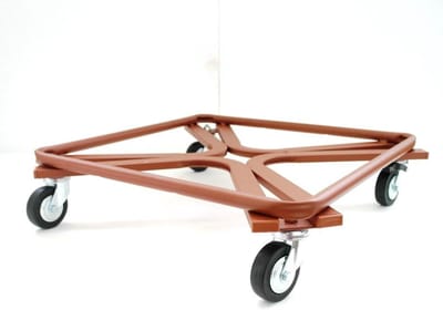Plantenwagen Vierkant - Onderzetter met Wielen - Verplaatsen van Potten - Industriële Wielen - 60 x 50 x 40 cm