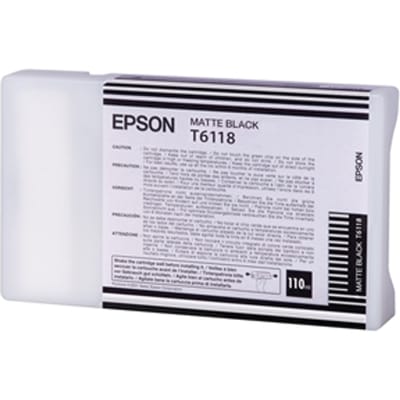 Epson T6118 inktcartridge mat zwart standaard capaciteit (origineel)