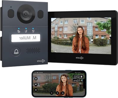 Video Deur Intercom - Beveiligingssysteem - Huis Beveiligen - App Bediening - 7 Inch Monitor - Zwart