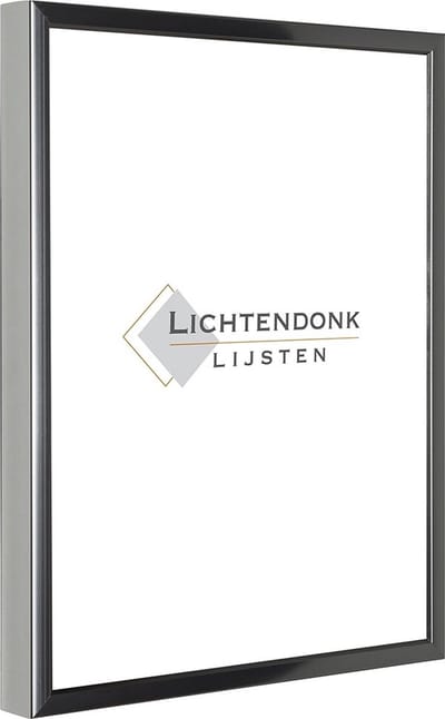Aluminium Wissellijst Chrome Antraciet (glans) A0 84,1 x 118,9 - Helder Acrylite - Salerno