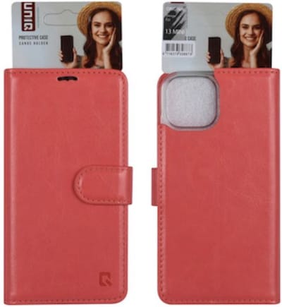 Top bookcase voor iPhone 13 pink.