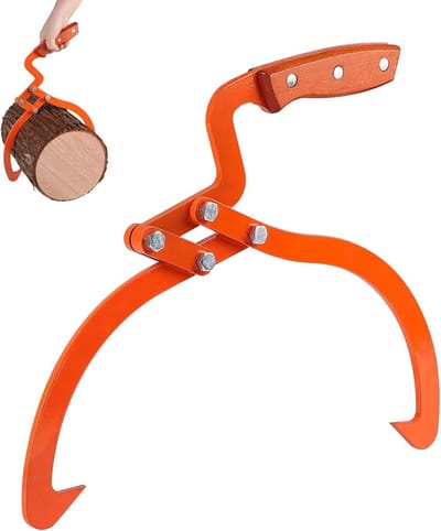 Houtklem - Boomstamtang - Bosbouw Transport - Arbeidsbesparend Ontwerp - Tot 33cm - Oranje