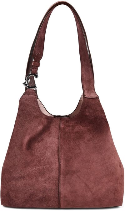 COCCINELLE Leren schoudertas C-Easy Handbag Suede Berry / Berry donkerpaars