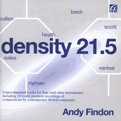 Andrew Findon - Density 21.5 - Unaccompanied Works For Flute (And Other Instruments) (CD)