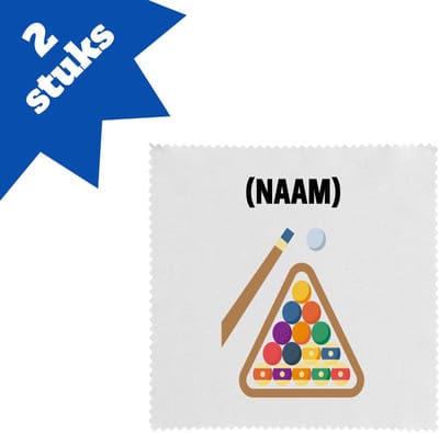 Akyol - biljart met eigen naam brillendoekjes - Biljart - biljarter - sport - 17,8 bij 17,8 cm - 2 stuks