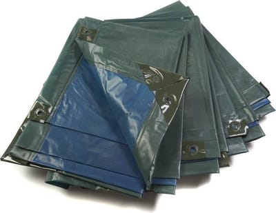 Afdekzeil, groen/blauw, extreem sterk 150 g/m², 3 x 4 m