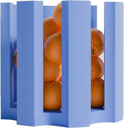 Fiastra Caleria fruitschaal - fruitmand - schaal - blauw - 30 x 30 cm