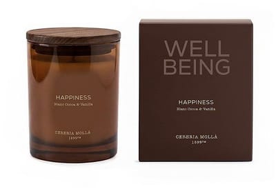 Well Being - HAPPINESS - Geurkaars 230 gram - Blanc Cocoa & Vanilla - Cereria Mollà 1899