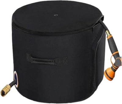 Tuinslanghouder - Slang organizer - Tuinonderhoud - Weerbestendig Oxford stof - 45 meter capaciteit - Houtskoolgrijs