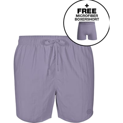 Muchachomalo Jongens Zwembroek + Boxershort - Maat 176 - Paars - Boys Swimshort