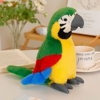 Levensechte Parkiet Pluche Speelgoed Gevuld Blauwe Vogel Parkiet Kleurrijk Groen Rood Ara's Vogels Poppen Speelgoed Verjaardagscadeau Woondecoratie about 20-24cm