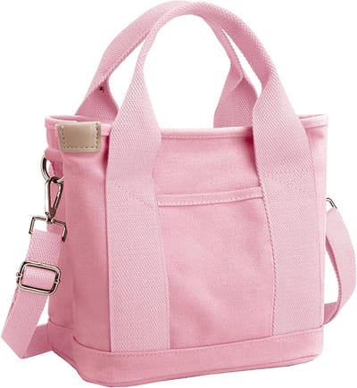 Canvas Tote Bag - Schoudertas Dames - Dagelijks Gebruik - Verstelbare Band - 23x15x21 cm