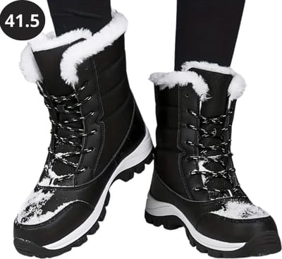 Nivard Snowboots - Sneeuwschoenen - Sneeuwboots - Dames - Wintersport - Ski - Skischoenen - Zwart - 41.5 - Hoog