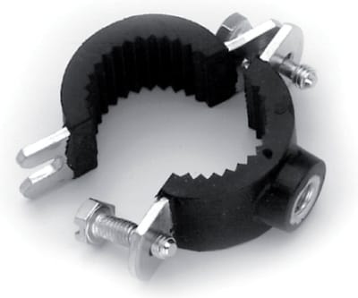 Raccorderie Metalliche Pratiko 351100001 1" Kraag voor buisklemming met rubberen pakking zonder plug & hout-ijzerschroef - 2 stuks