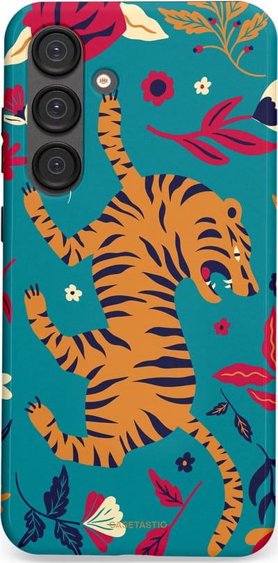 Casetastic Hoesje Geschikt voor Samsung S25 Plus - Stijlvolle Beschermende Duo-layer Case - Gouden brul
