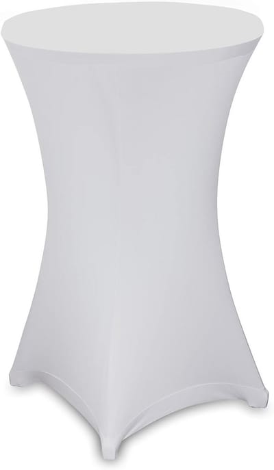 Rekbare statafelhoes voor ronde tafels 70 cm Wit - Feestdecoratie