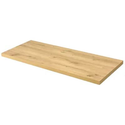 Aquazuro Wastafelblad Napoli - Hout - Melamine - Scandinavische Eik - 120x48cm